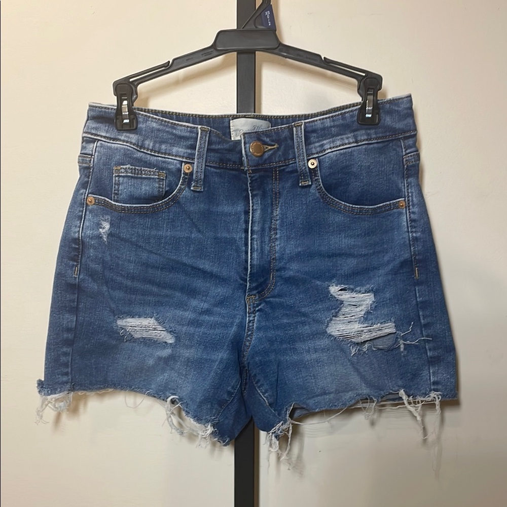 Universal Thread Blue Jean Shorts Distressed Raw Hem